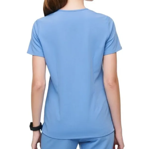Figs Women's Light Blue V-Neck Scrub Top - Image 2