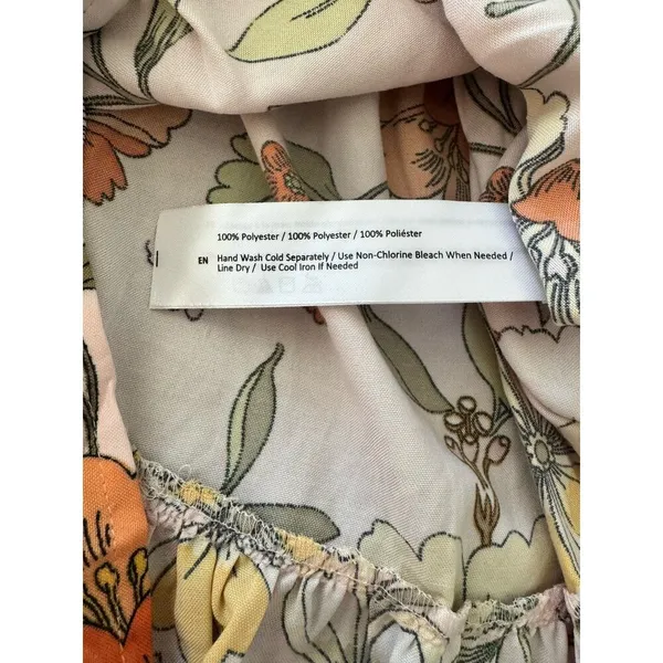 NWT Lottie & Holly Large Retro Floral Ruffle Sleeve Knee Length Dress Size Large - Image 8