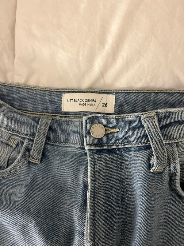 Just Black Denim Truly Cool Light Wash Ribcage Straight Leg Jeans - Image 6
