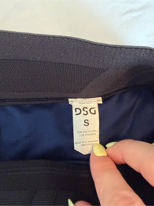DSG Navy Bike Shorts with Wide Waistband - Image 3