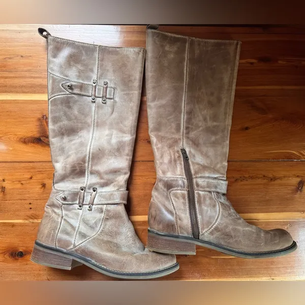 Corral P5016 Cowgirl Boots Size 10M Genuine leather Distressed taupe - Image 2