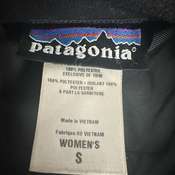 Patagonia Powder Bowl Insulated Ski Jacket Womens Size Small Black H2NO Hooded - Image 15