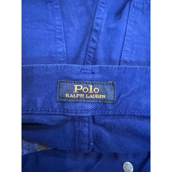 Polo Ralph Lauren Royal Blue‎ The Crosby Relaxed Denim Short Size 27 Cutoff - Image 6