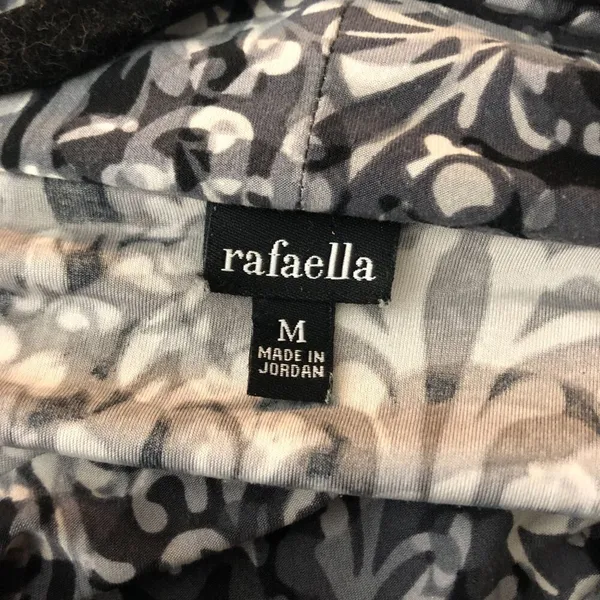 Rafaella Womens Long-Sleeve Cowl Neck Floral Print Top Size M - Image 3