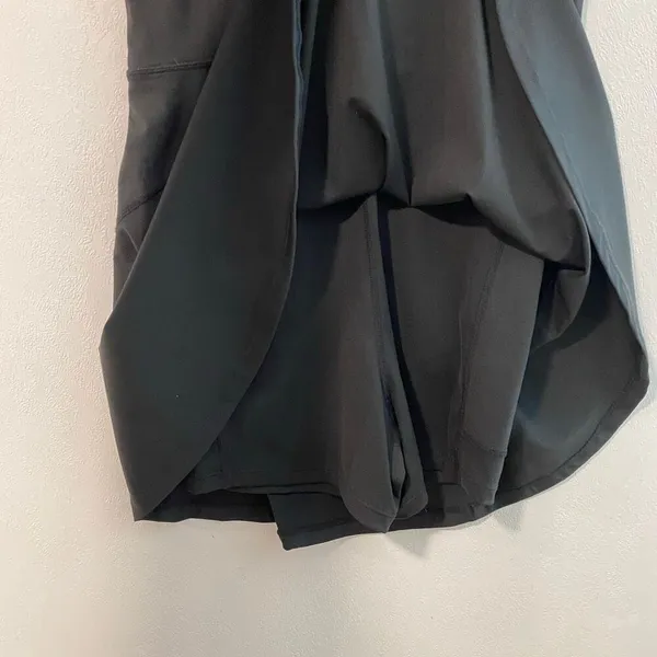 Black Athletic Tennis Dress XS Built In Shorts Active Mini Dress - Image 9