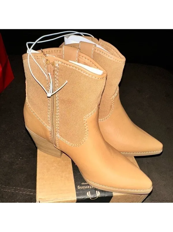 Universal Threads Tan Kay Western Boots Women's 7.5 - Image 8