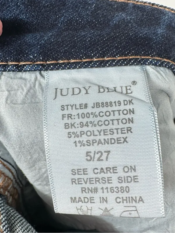 Judy Blue High Waist‎ Rigid Magic Heavy Destroy Straight Jeans Women’s 5/27 - Image 11