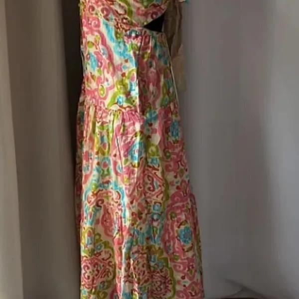 NEW House of Harlow 1960 Boho Maxi Dress with open‎ back and tie NWT - Image 3