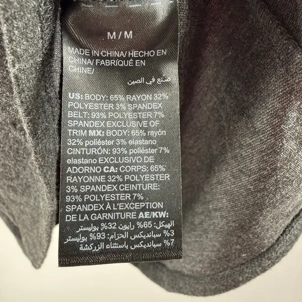 White House Black Market Top SZ Medium Surplice Heather Gray Velvet Waist NWT - Image 10