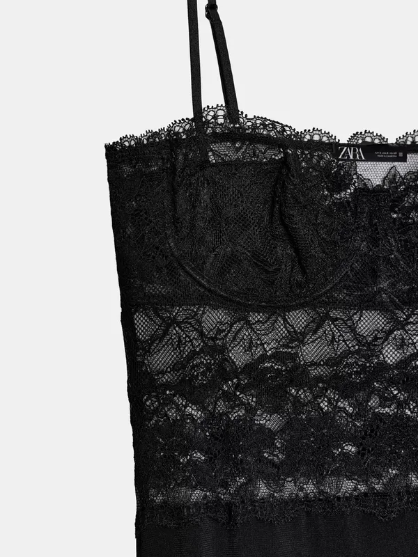 Nwt Zara Combination Lace Dress Size M - Image 7