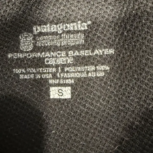 Patagonia Size-S Womens Leggings‎ Black Capilene Baselayer Performance - Image 2