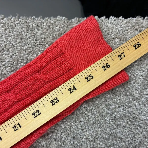 Banana Republic Sweater Womens L‎ Red 100% Alpaca Cable Knit Crew Neck Pullover - Image 8