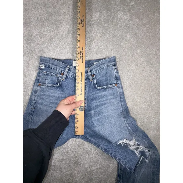 Citizens of Humanity‎ Emery Relaxed Straight Womens Jeans Size 23 Distressed - Image 12