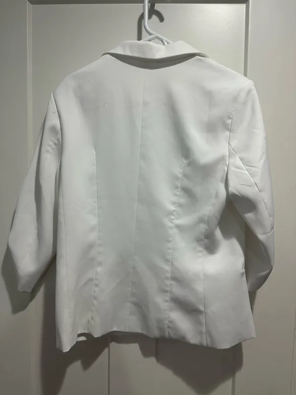 White Blazer 3/4 sleeves Size L - Image 2
