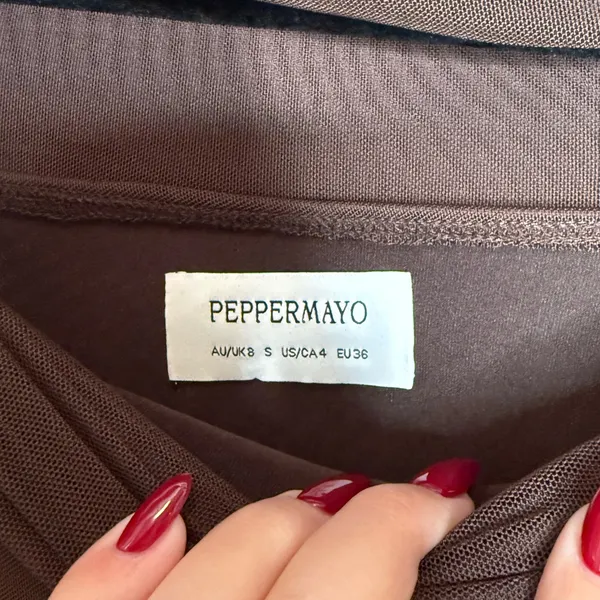 Peppermayo Chocolate One Shoulder Dress - Image 4