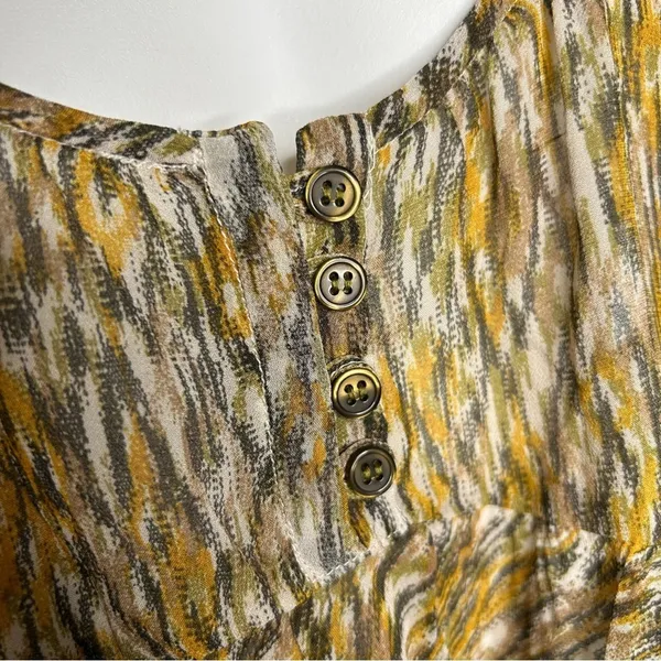 ISABEL MARANT ÉTOILE Top Womens Size 2 Boho Ruffle Asymmetrical Earthy Chic - Image 5
