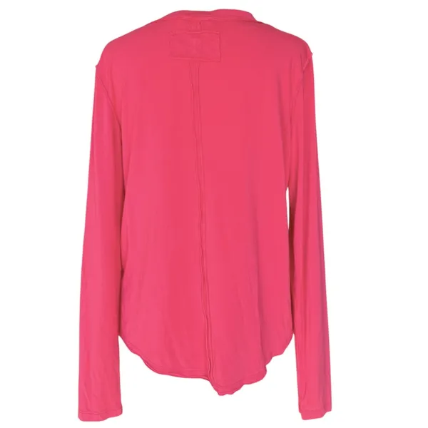 We The‎ Free V Neck Oversized Long Sleeve Pink Tee Shirt Sz M - Image 4