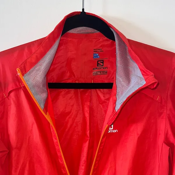 Salomon AGILE WIND JACKET Orange Performance Jacket - Image 4