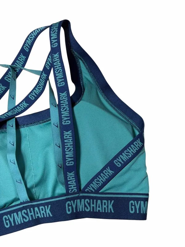 Gymshark Strike Sports Bra in Alpine Green & Navy Womans M - Image 7