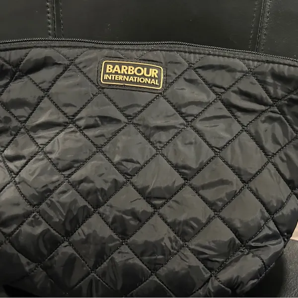 Barbour International Quilted Black Clutch - Image 5