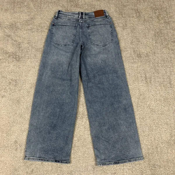 Judy Blue Jeans Womens 3 26 Baggy High Rise Stretch Medium Wash Wide Leg 28x29 - Image 6
