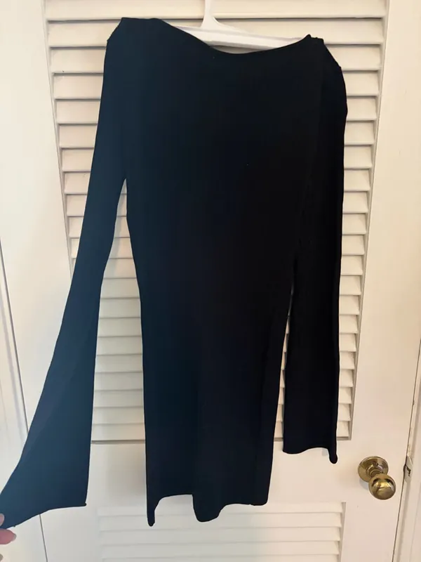 Garage Ribbed Long Sleeve Dress - Image 4