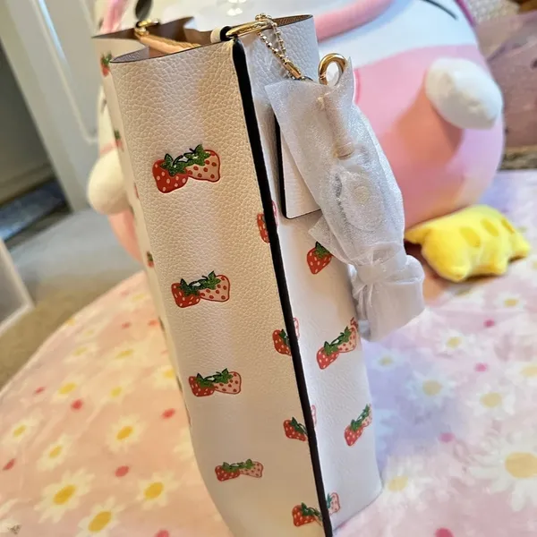 NWT Coach Mollie Bucket Bag in strawberry print cb601 - Image 5