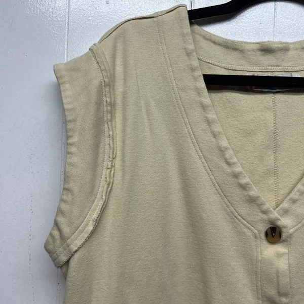 Free People Beach Womens Cardigan Small Cotton Oversized Boho Minimalist Relaxed - Image 6