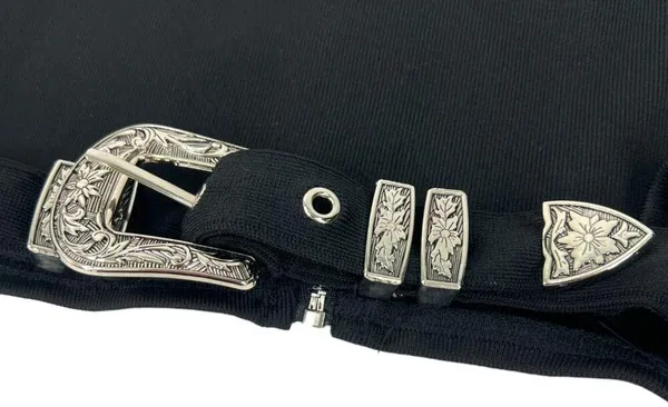NWT ADIKA | M | GRAILED BUCKLE TOP Cropped Crop Bralette Western Festival - Image 3