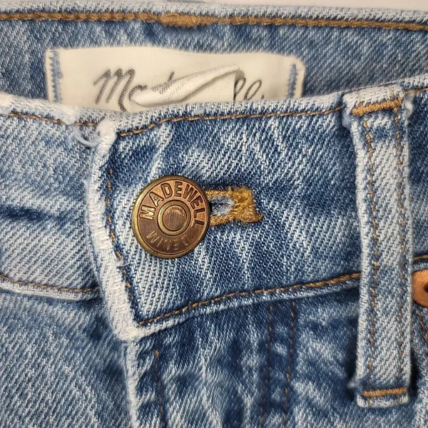 Madewell The Perfect Vintage Jean Raw Hem Edition Blue MidRise Women's Size 23 - Image 4