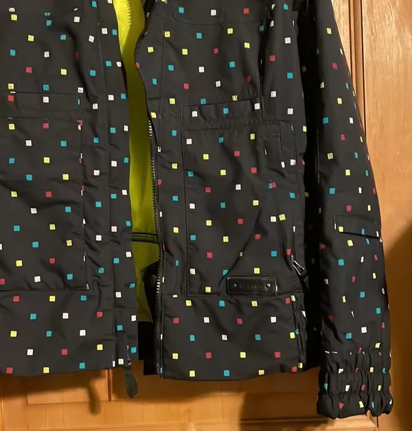 Burton Lush Black Multi Squares Snowboard Ski Jacket $249.95 EUC Wmn’s S - Image 6