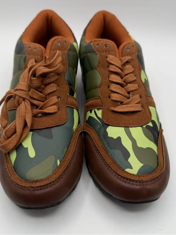 Dollhouse Camo Platform Sneakers Brown Pink Y2K Chunky Women’s 7 - Image 2