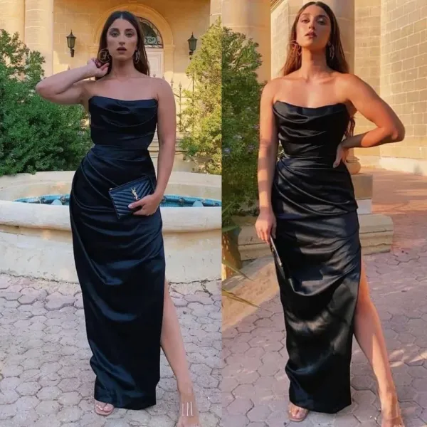 House of CB XS PLUS CUP D-DD Adrienne black satin‎ strapless corset maxi dress - Image 16