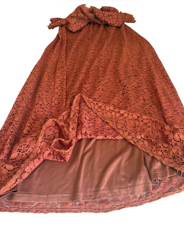 Baltic Born Venice Lace Maxi Dress Womens Size Small Burnt Orange - Image 8
