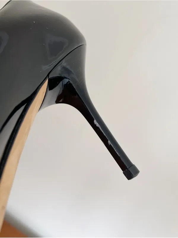 Jimmy Choo • Abel black patent leather pump stiletto heel 100mm point toe - Image 14