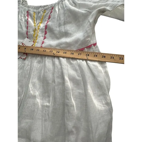 Roller Rabbit Embroidered Maxi Dress XL 100% Linen Maxi Lined Floral‎ NWT #RR-30 - Image 9