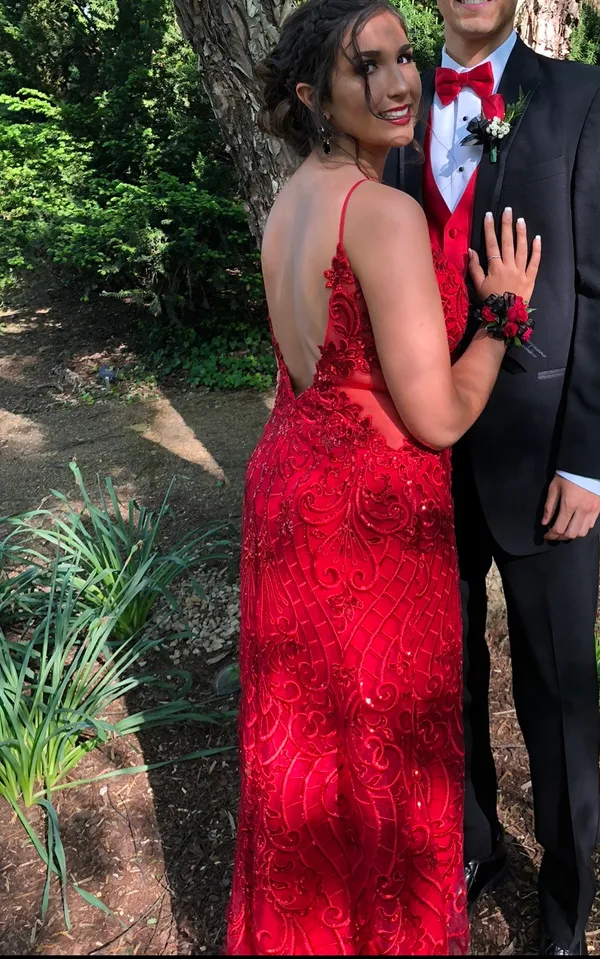Prom Dresses Red Size 8 - Image 5