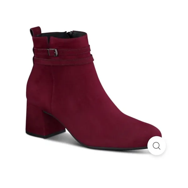 Paul Green Sydney‎ Women's Ankle Bootie US 7 UK 5 Burgundy Austria Red Suede - Image 13