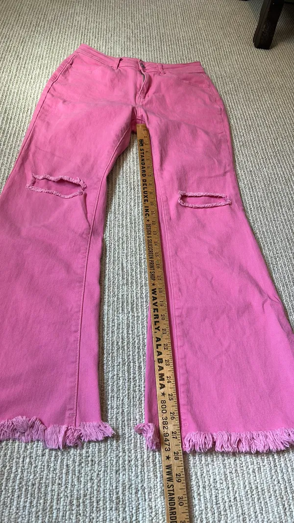 Boutique Pink Flare Jeans 8 - Image 4