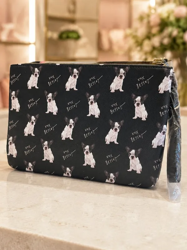Betsey Johnson Boston Terrier Wristlet Dog Tag Keychain Set NWT - Image 2