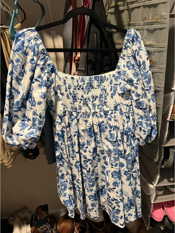 Abercrombie & Fitch Emerson Ruched Puff Sleeve Mini Dress - Image 3