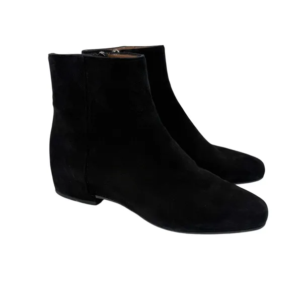 Aquatalia Ulyssa Black Suede‎ Hidden Wedge Ankle Boot Bootie Size 7 - Image 3