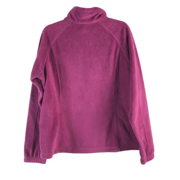 COLUMBIA Pile Fleece Jacket Women XL Purple Full Zip Gorpcore Outdoor Travel Y2K - Image 5