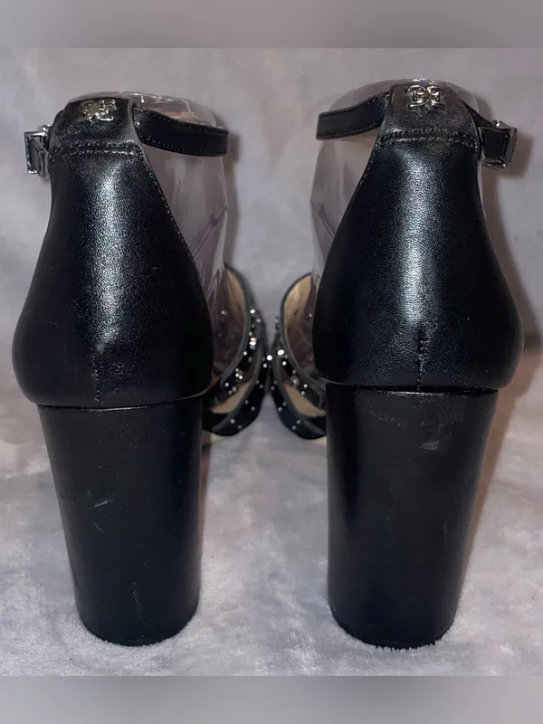 Sam Edelman NWOT Women Size 8 Yasha Studded Black Block Heel Ankle Strap Leather - Image 5
