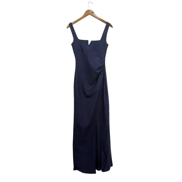 Showpo. Thelma Square Neck Bodycon Maxi Dress in Navy size 2 NWT - Image 3