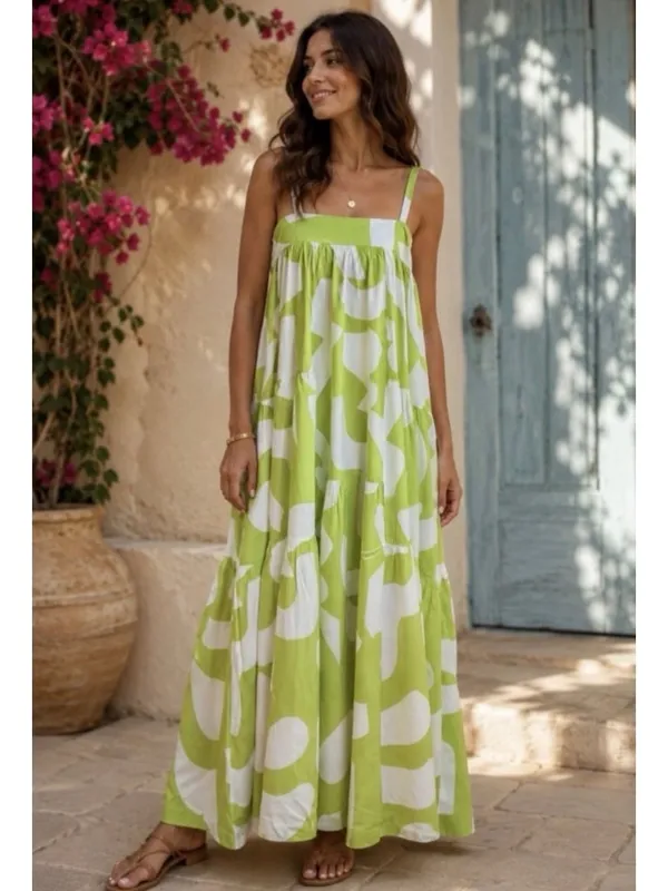Anthropologie Abel The Label Bright Citron Maxi Dress Size S - Image 2