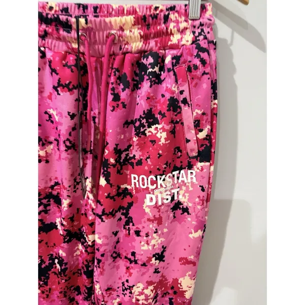 Rockstar Original Juliana Pink Digital Camo‎ Super Stacked Track Pant Sz M R - Image 3
