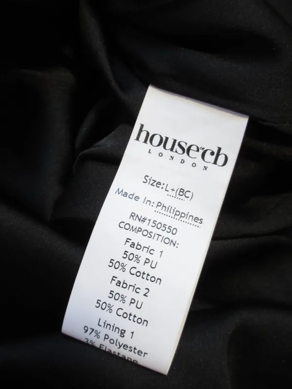 NWT House Of CB Juliana Strapless Vegan Faux Leather Dress in Black L Plus Cup - Image 10