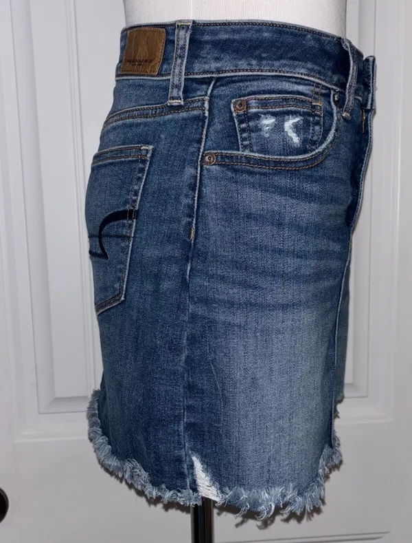American Eagle Outfitters Denim Distressed Skirt - Image 2