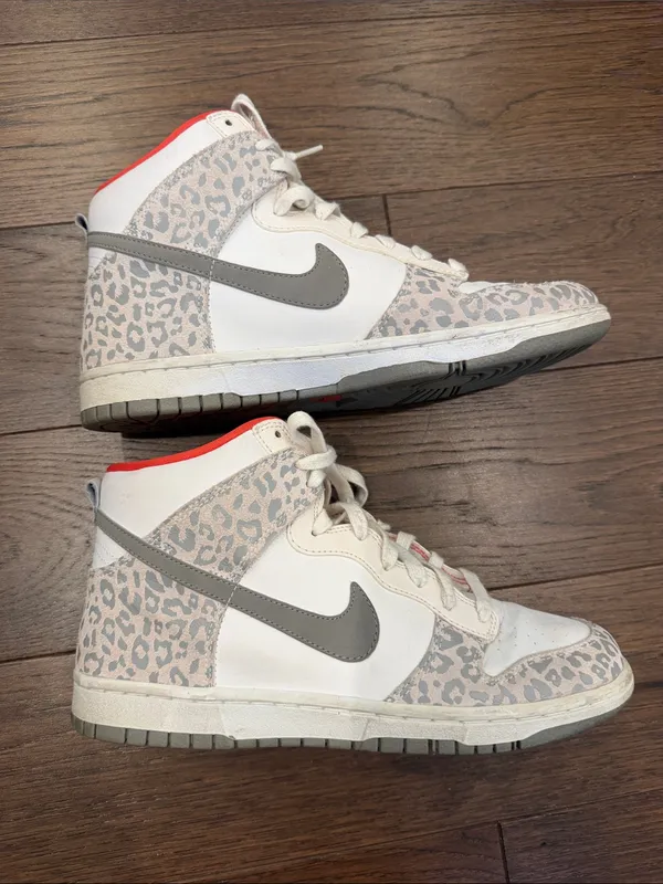 Nike Dunk High Skinny White-Medium Grey-Sunburst Womens Sz 9 - C39-306 - Image 6